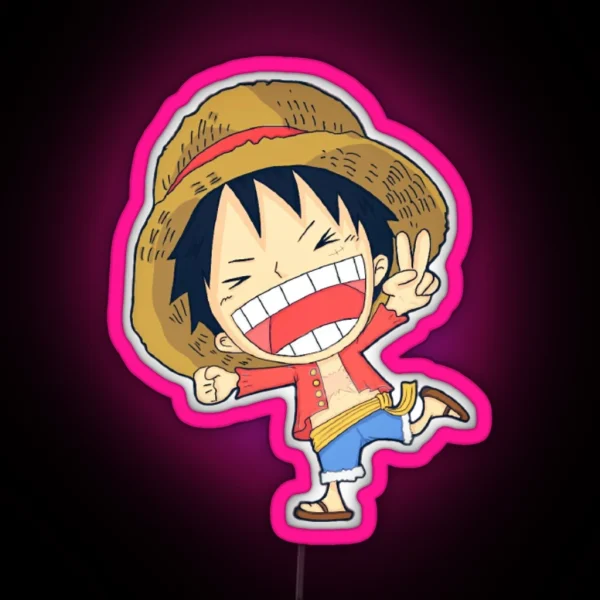 Kawaii Luffy RGB Neon Sign