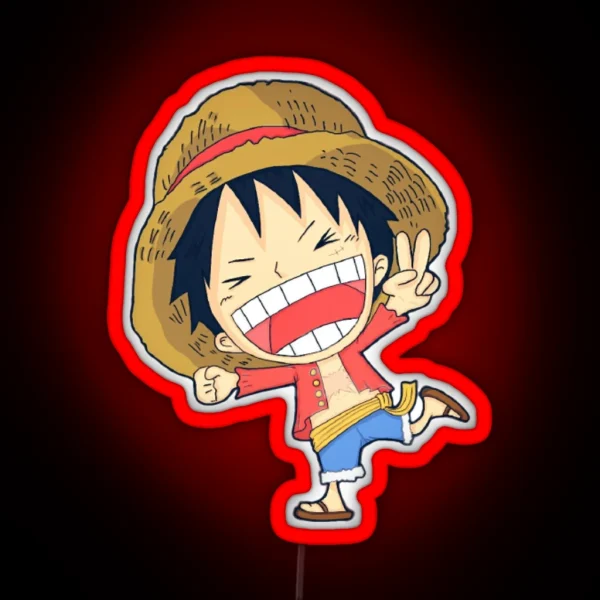 Kawaii Luffy RGB Neon Sign