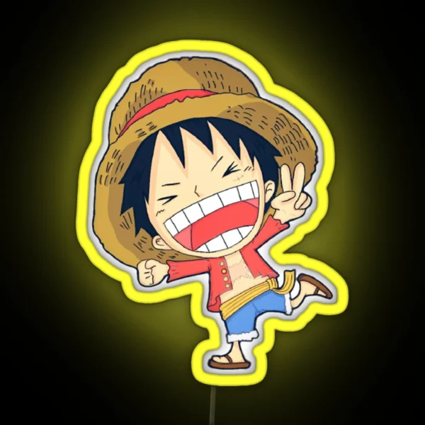 Kawaii Luffy RGB Neon Sign