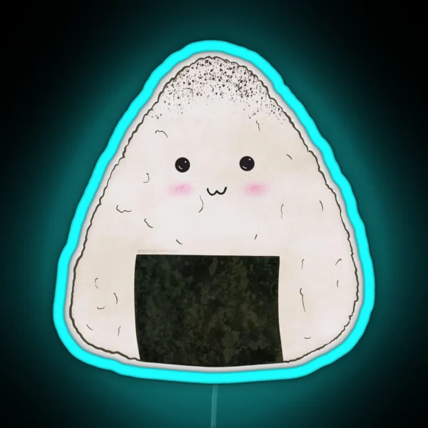 Kawaii Onigiri RGB Neon Sign