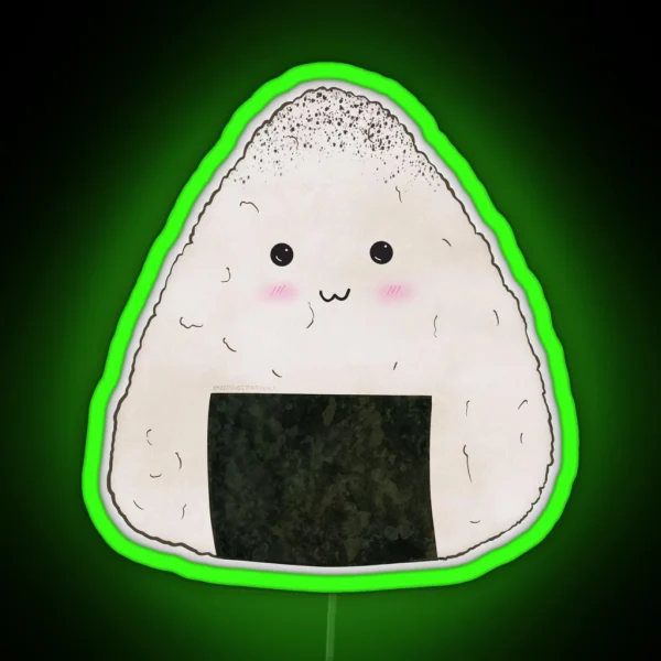 Kawaii Onigiri RGB Neon Sign