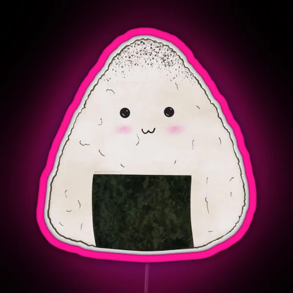 Kawaii Onigiri RGB Neon Sign