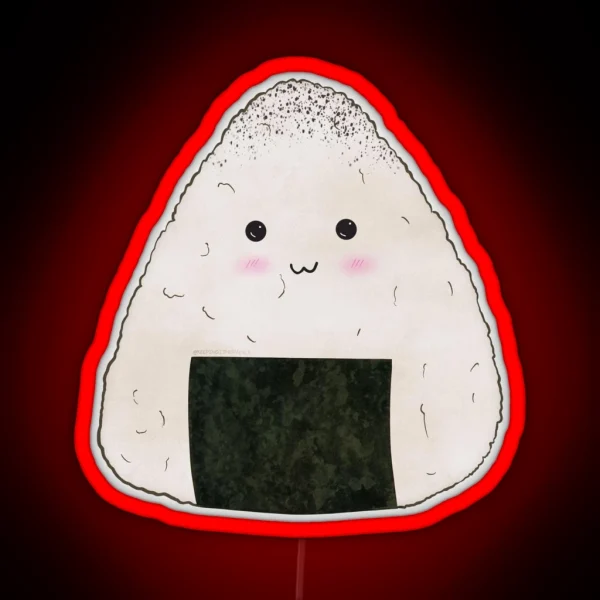 Kawaii Onigiri RGB Neon Sign