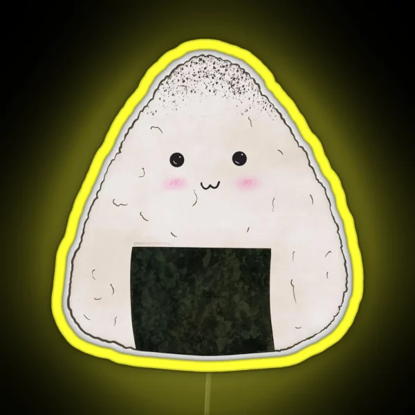 Kawaii Onigiri RGB Neon Sign