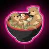 Kawaii Otter Led Japanese Ramen Noodles Soup Otter Lover RGB Neon Sign - Image 6