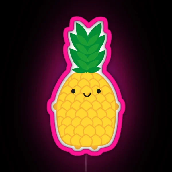 Kawaii Pineapple RGB Neon Sign