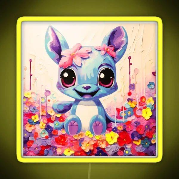 Kawaii Stitch RGB Neon Sign