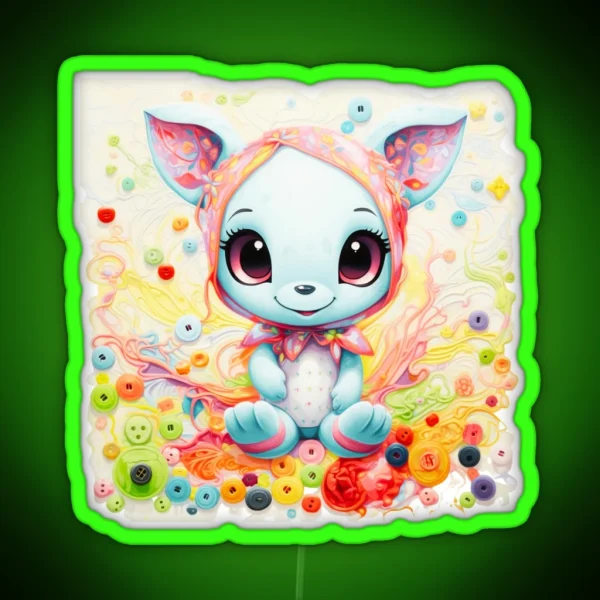 Kawaii Stitch RGB Neon Sign