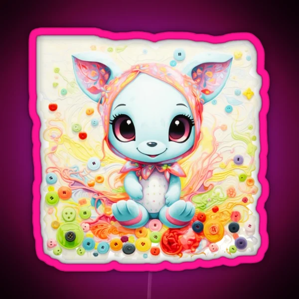 Kawaii Stitch RGB Neon Sign