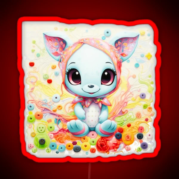 Kawaii Stitch RGB Neon Sign