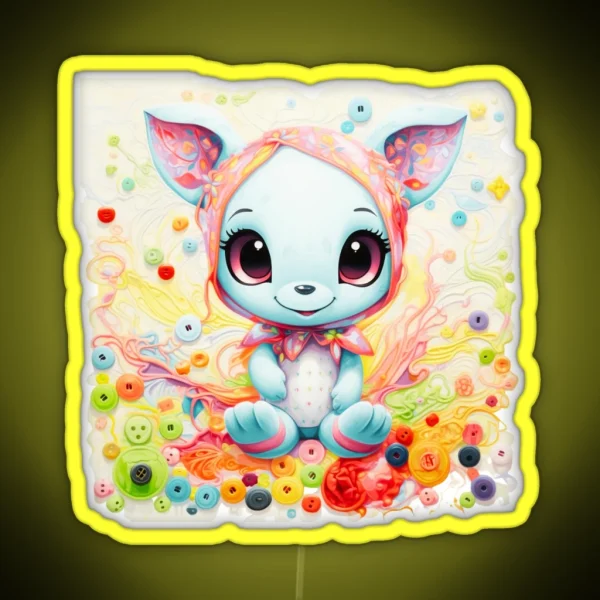 Kawaii Stitch RGB Neon Sign