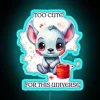 Kawaii Stitch Too Cute For This Universe RGB Neon Sign - Image 3