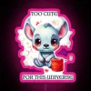 Kawaii Stitch Too Cute For This Universe RGB Neon Sign - Image 6