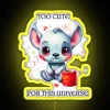 Kawaii Stitch Too Cute For This Universe RGB Neon Sign - Image 5