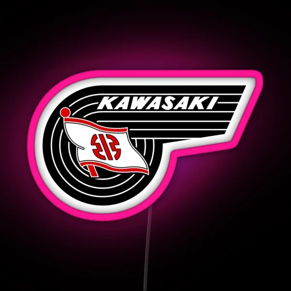 Kawasaki Retro Minimal RGB Neon Sign