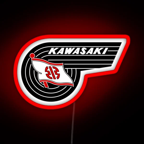 Kawasaki Retro Minimal RGB Neon Sign