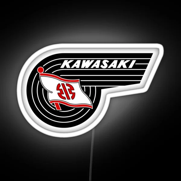 Kawasaki Retro Minimal RGB Neon Sign