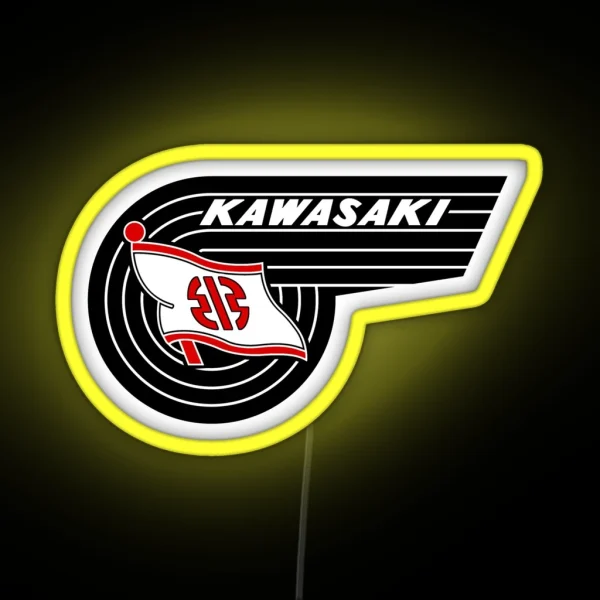Kawasaki Retro Minimal RGB Neon Sign