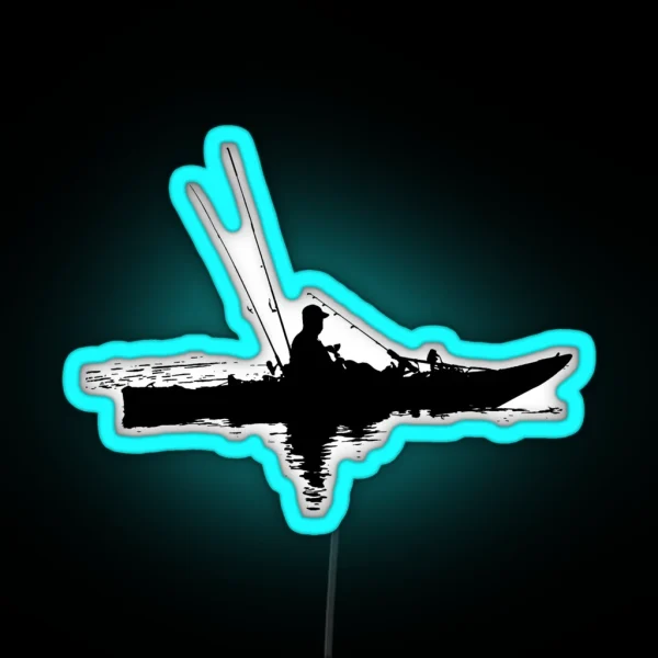 Kayak Fishing RGB Neon Sign