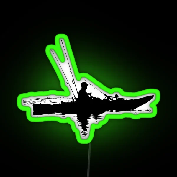 Kayak Fishing RGB Neon Sign