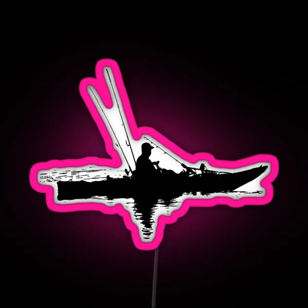 Kayak Fishing RGB Neon Sign