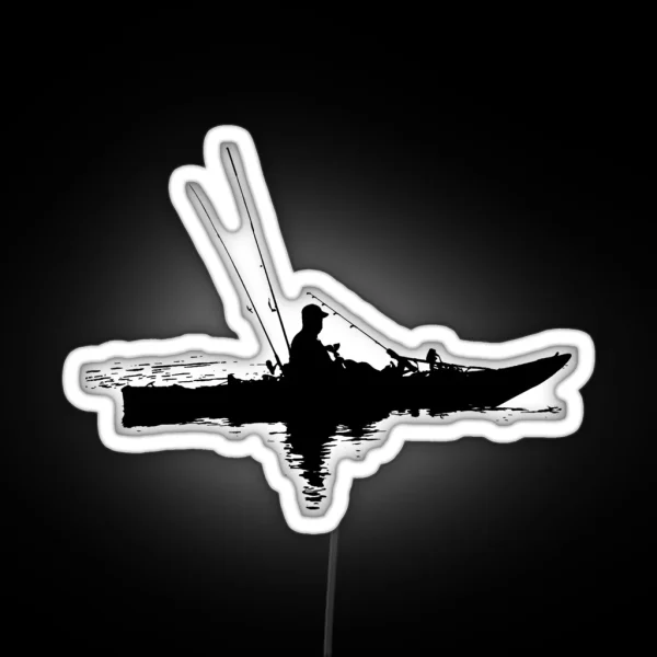 Kayak Fishing RGB Neon Sign