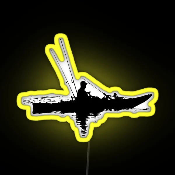 Kayak Fishing RGB Neon Sign