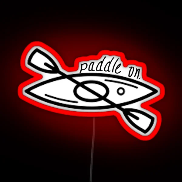 Kayak Paddle On RGB Neon Sign