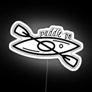 Kayak Paddle On RGB Neon Sign