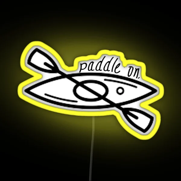 Kayak Paddle On RGB Neon Sign