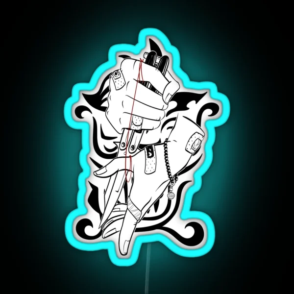 Kazutora Hands RGB Neon Sign