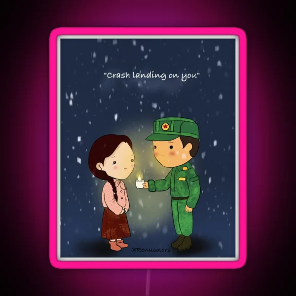 Kdrama Crash Landing On You RGB Neon Sign
