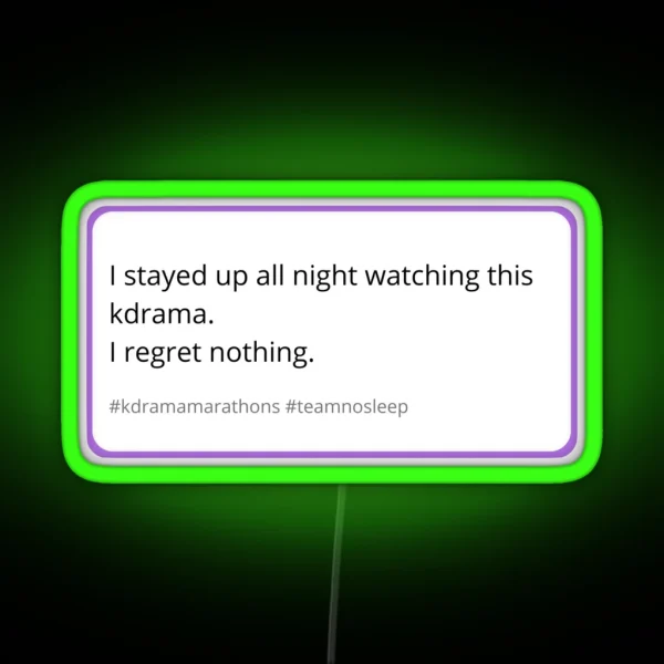 Kdrama Marathon Led RGB Neon Sign