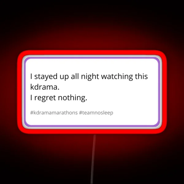 Kdrama Marathon Led RGB Neon Sign