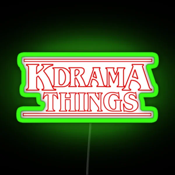 KDRAMA THINGS Stranger Things Inspired Logo RGB Neon Sign