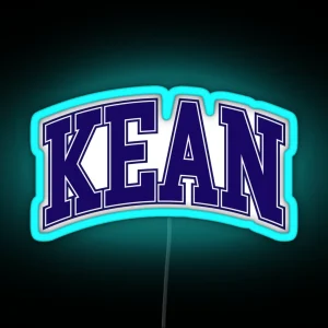 Kean College Font Curved RGB Neon Sign