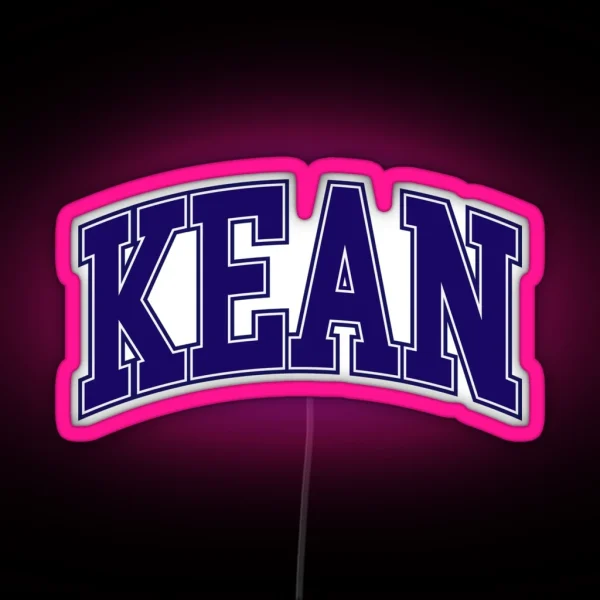 Kean College Font Curved RGB Neon Sign