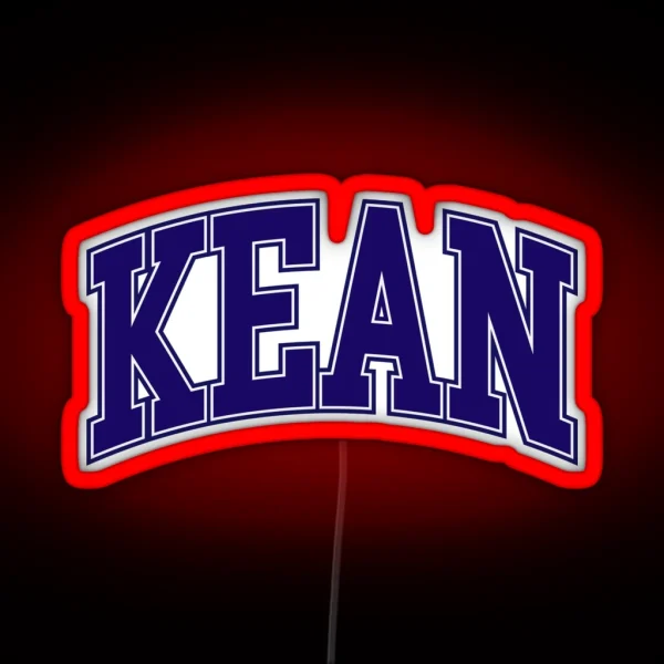 Kean College Font Curved RGB Neon Sign