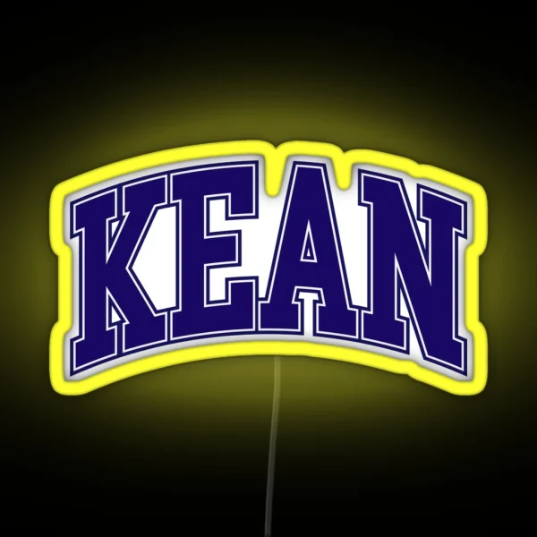 Kean College Font Curved RGB Neon Sign