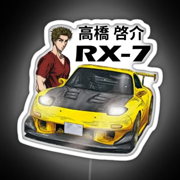 Keisuke Takahashi S FD RX7 RGB Neon Sign