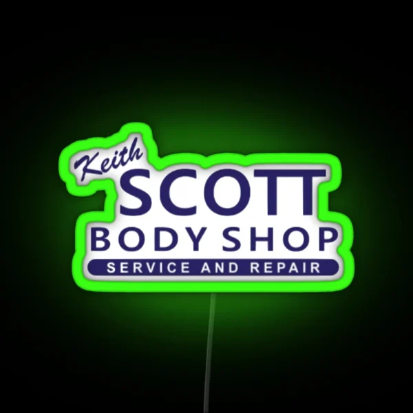 Keith Scott Body Shop And Repair RGB Neon Sign