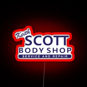 Keith Scott Body Shop And Repair RGB Neon Sign