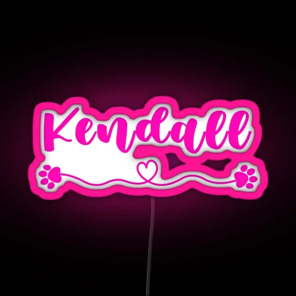 Kendall Dog Name RGB Neon Sign