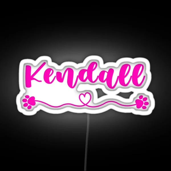 Kendall Dog Name RGB Neon Sign