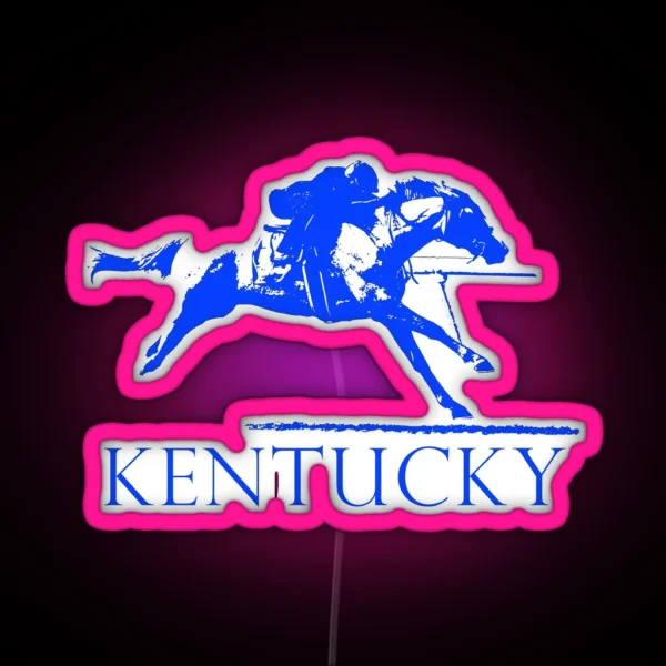 Kentucky Race Horse RGB Neon Sign