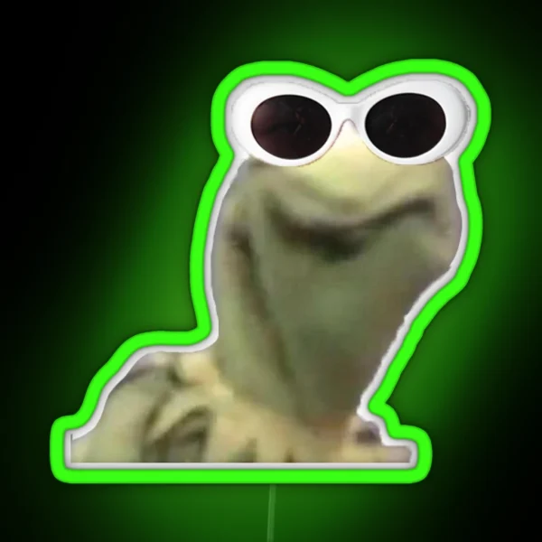 Kermit Clout Goggles Edition RGB Neon Sign
