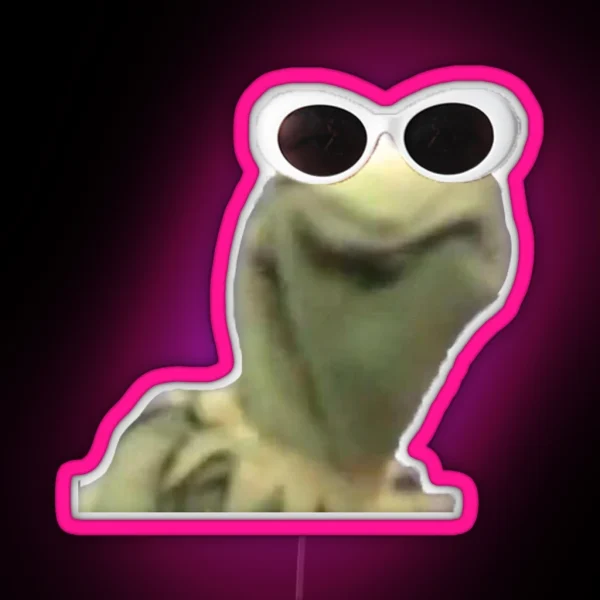 Kermit Clout Goggles Edition RGB Neon Sign