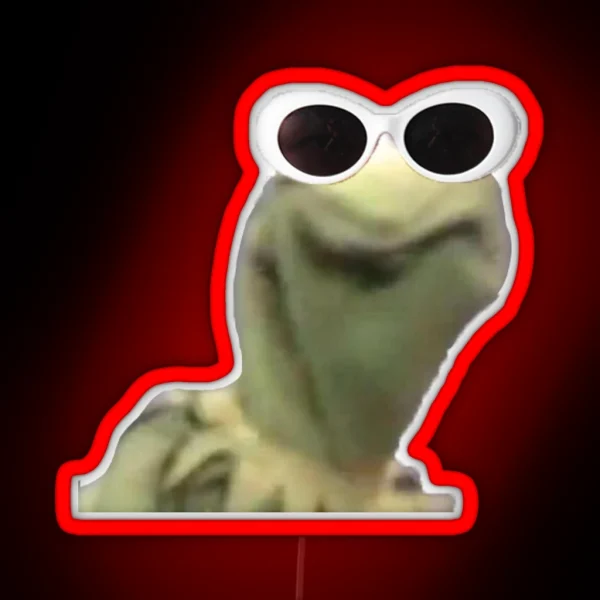 Kermit Clout Goggles Edition RGB Neon Sign