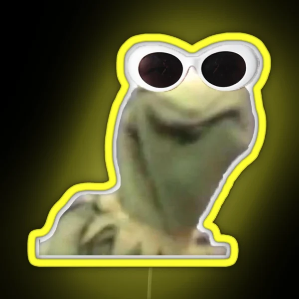 Kermit Clout Goggles Edition RGB Neon Sign