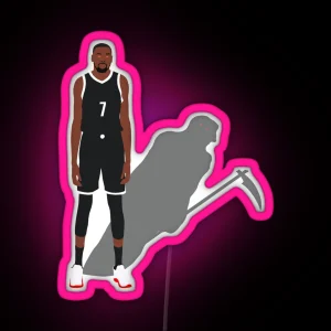 Kevin Durant Slim Reaper Brooklyn Nets RGB Neon Sign